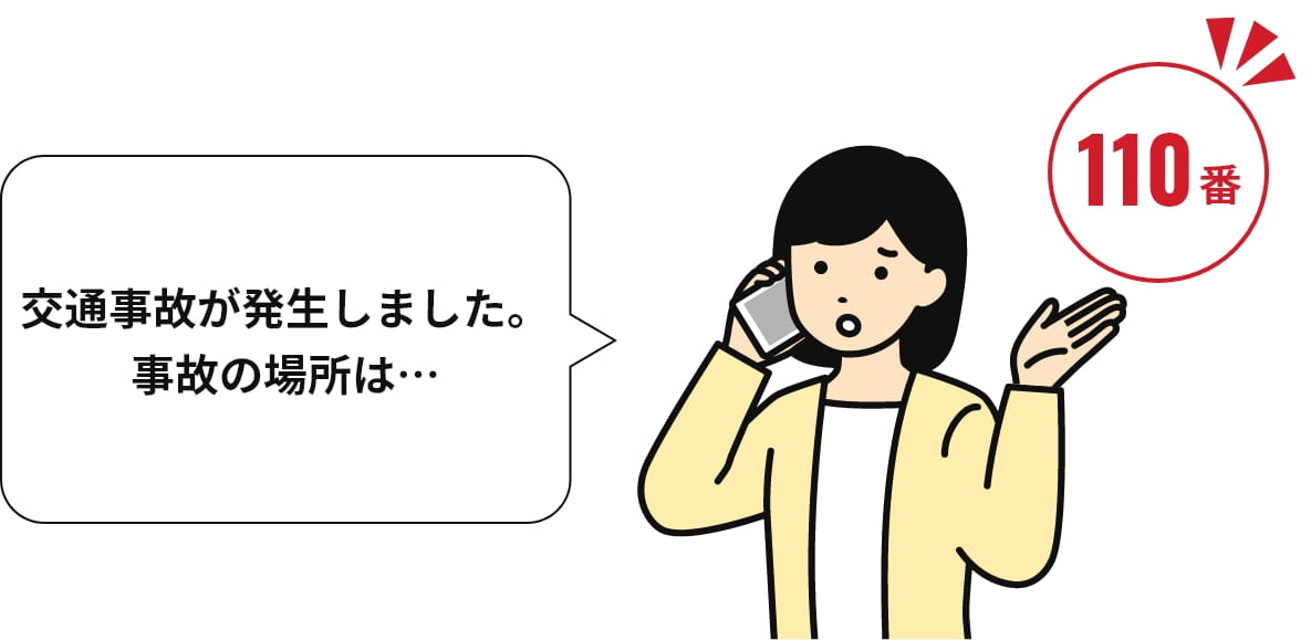 救急車をお願いします。事故の場所は…(119番)